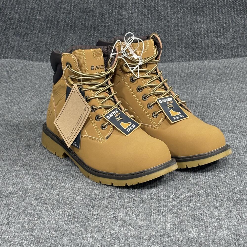 Hi-Tec Work Boots Mens Size 10 Wheat Steel Toe GAUGE 6 ST X-tra Tuf CH80262M-T